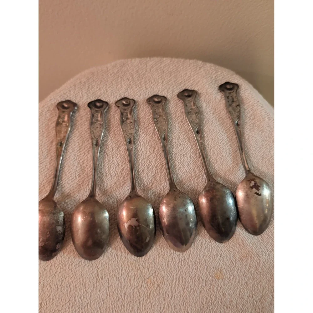 Berkshire Three 1915 Teaspoon Lot of 6 Berkshire Silver Co